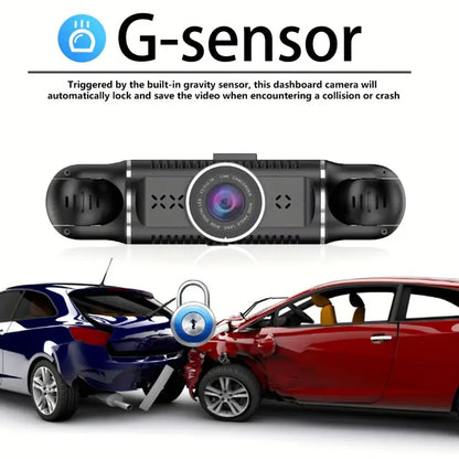 4K Quad-channel Car Dashboard Camera with 360° With Night Vision