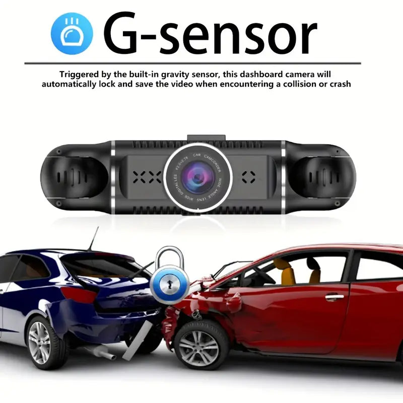 4K Quad-channel Car Dashboard Camera with 360° With Night Vision